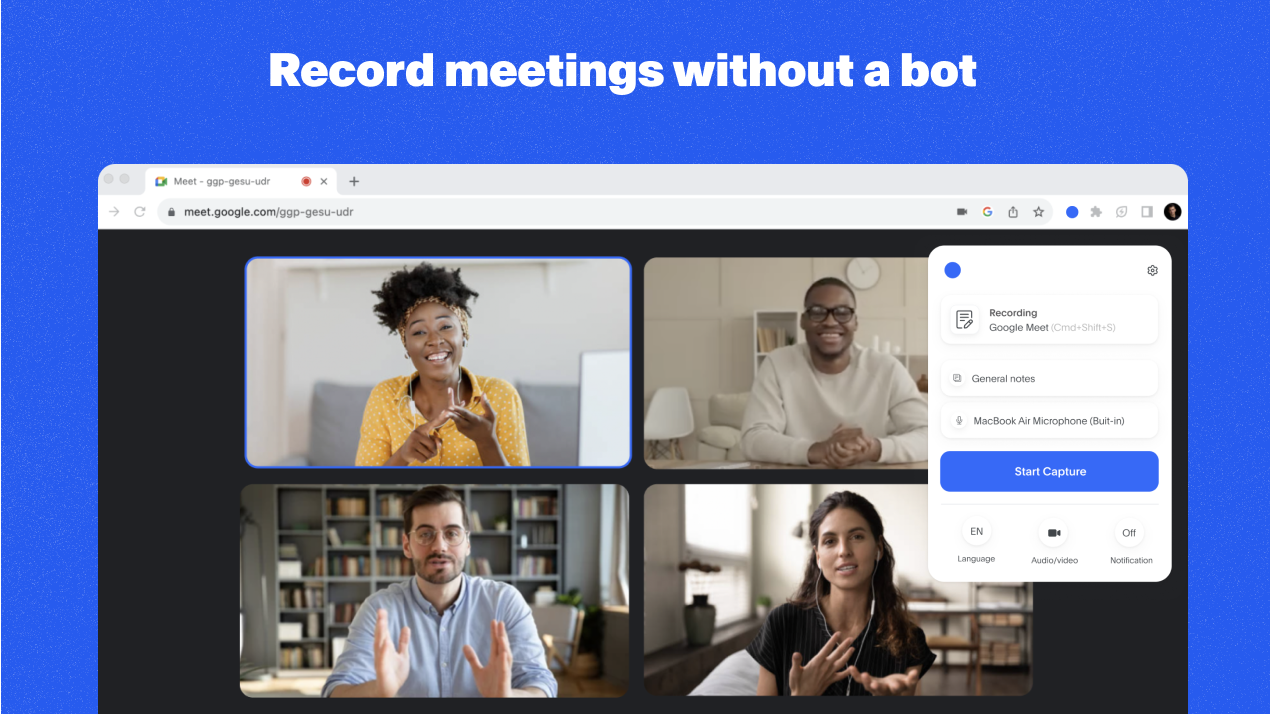 Record meetings without a bot